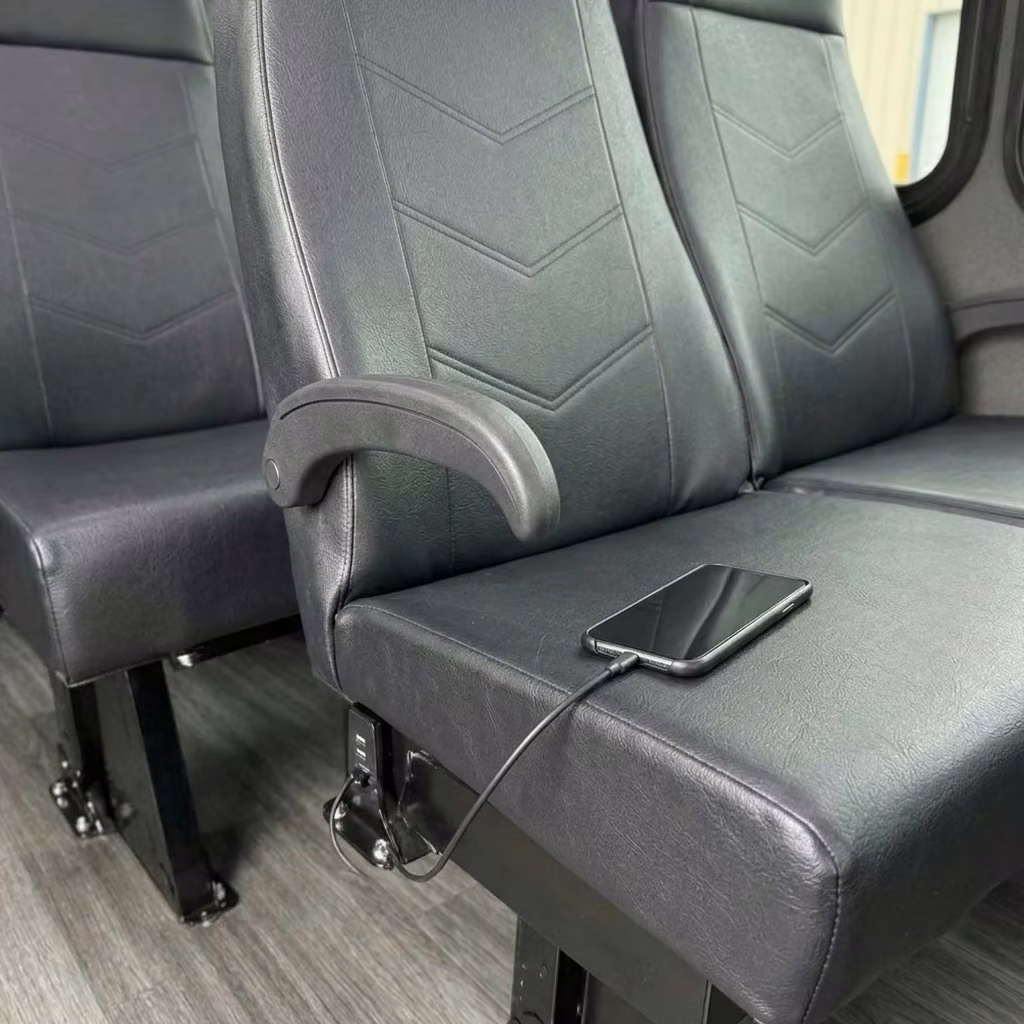 brownsburg 15 passenger minibus usb charging