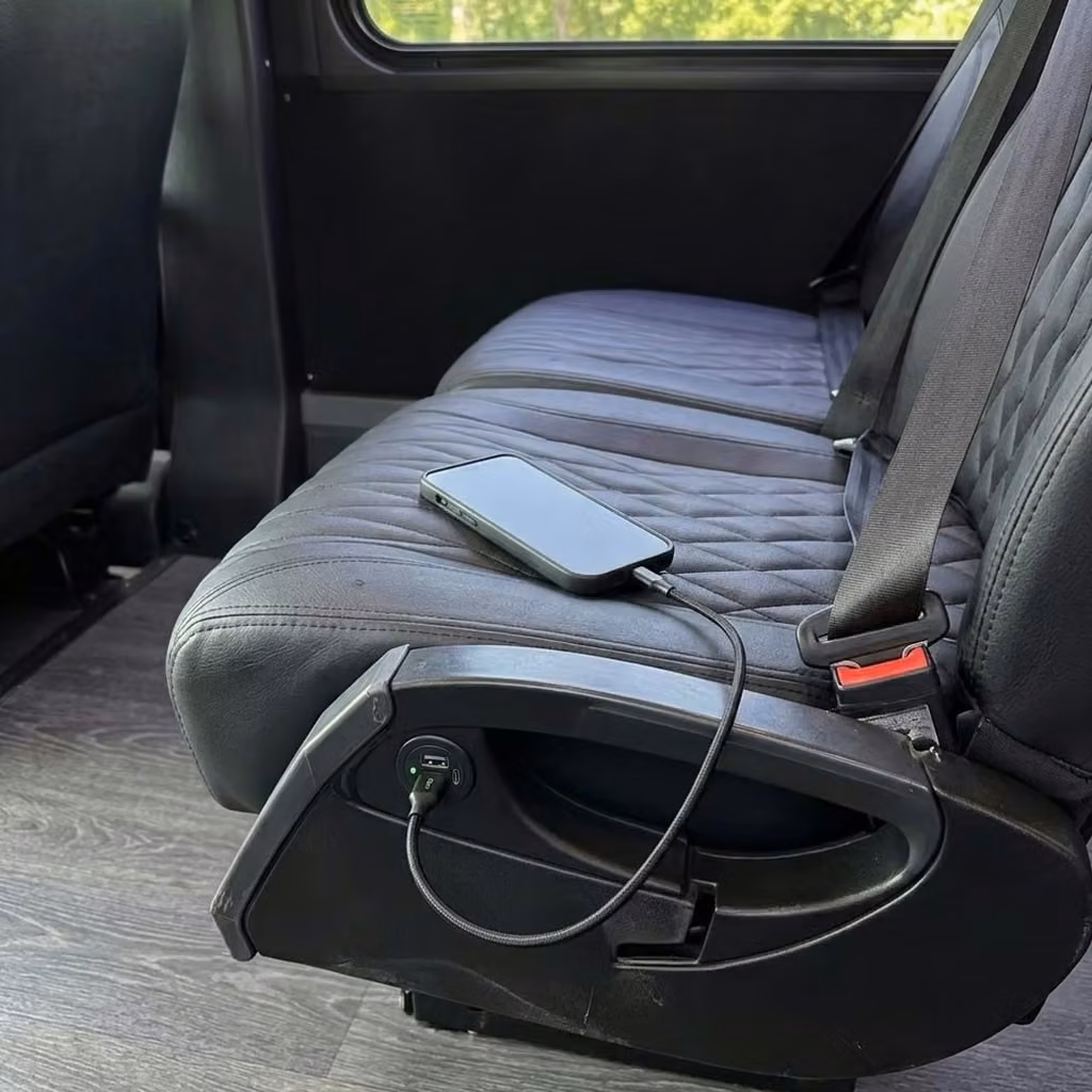 brownsburg 20 passenger minibus usb charging