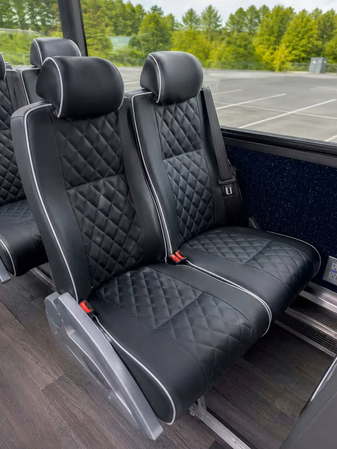 brownsburg 56 passenger charter bus reclining seats