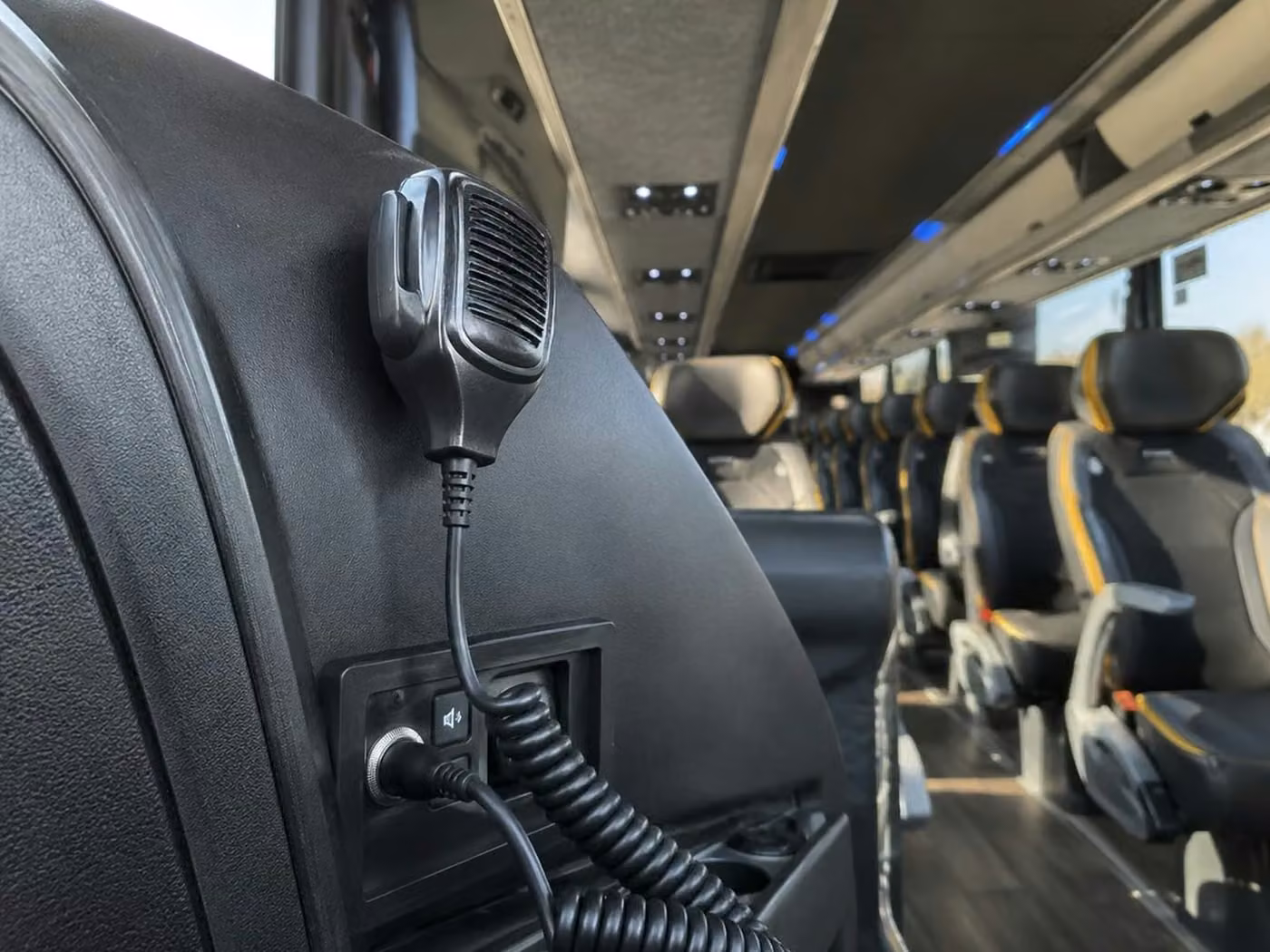 brownsburg charter bus pa system