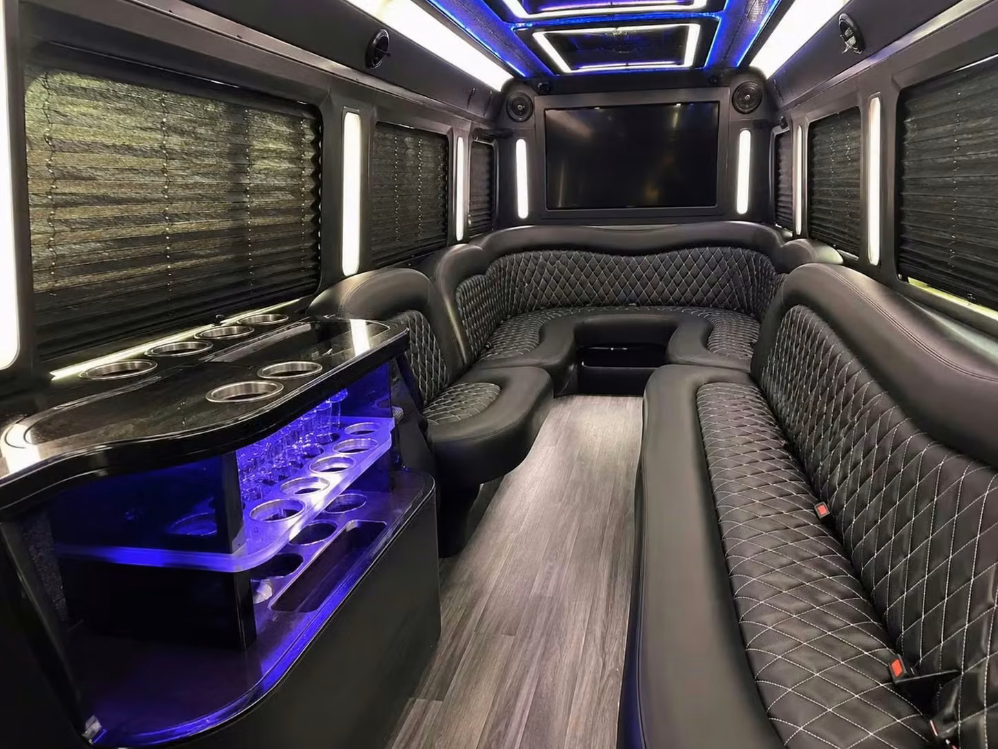 brownsburg party bus bar area