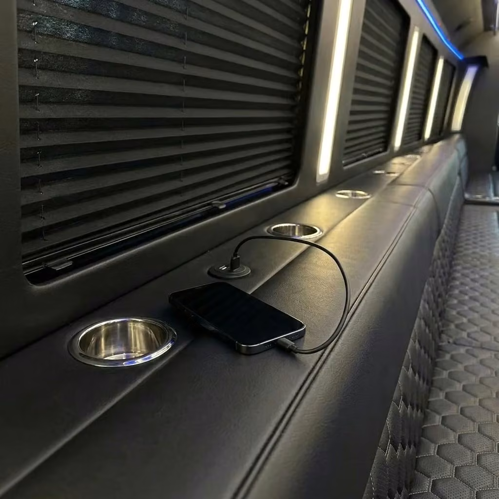 brownsburg party bus usb charging