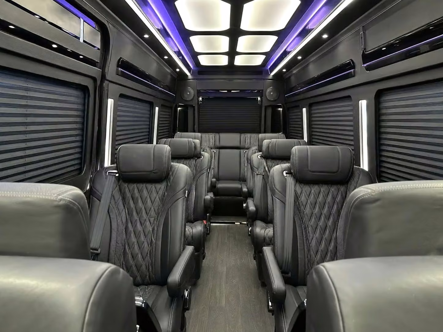 brownsburg sprinter van rental with driver reclining seats