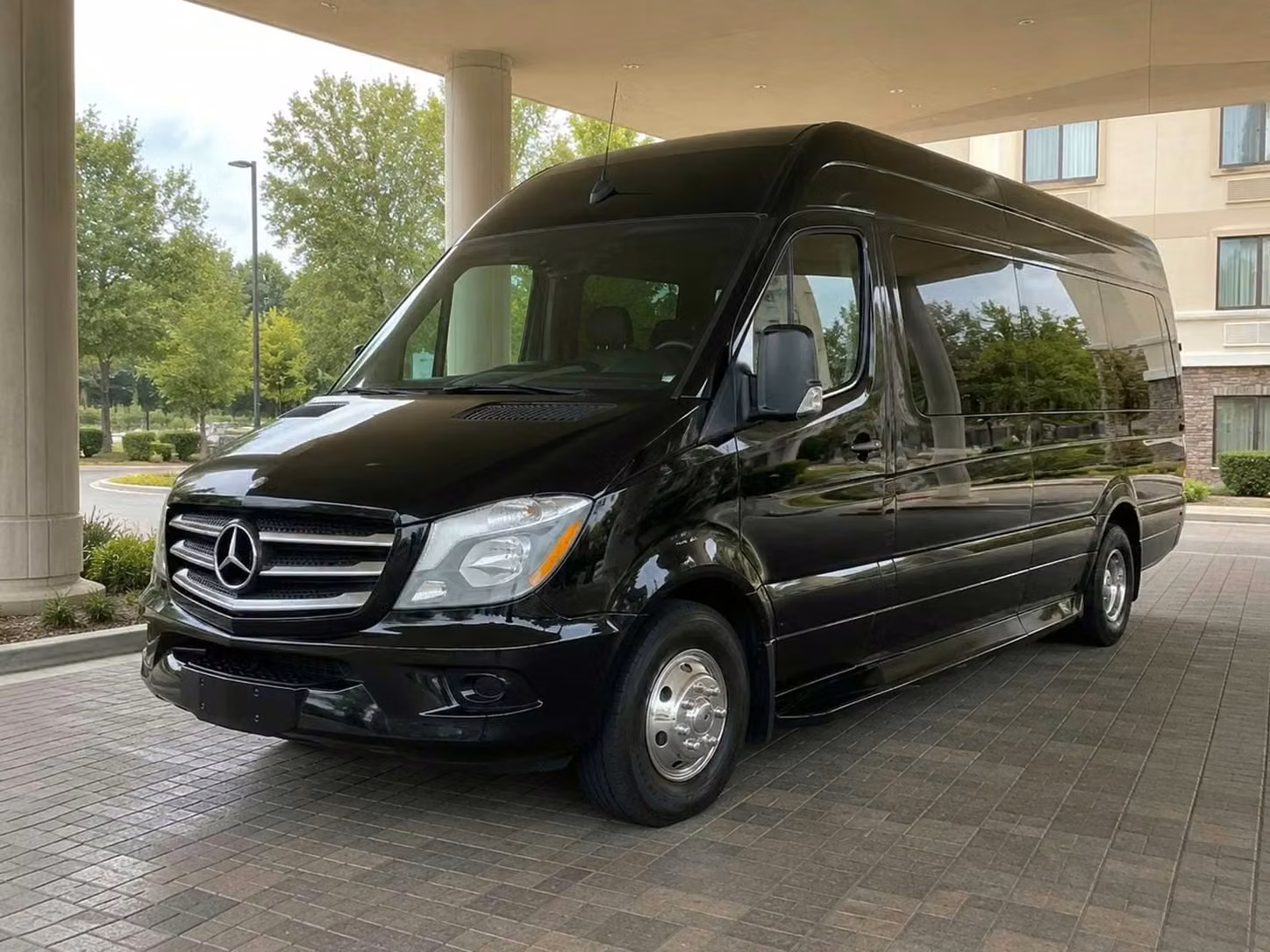 brownsburg sprinter van rental with driver tinted windows